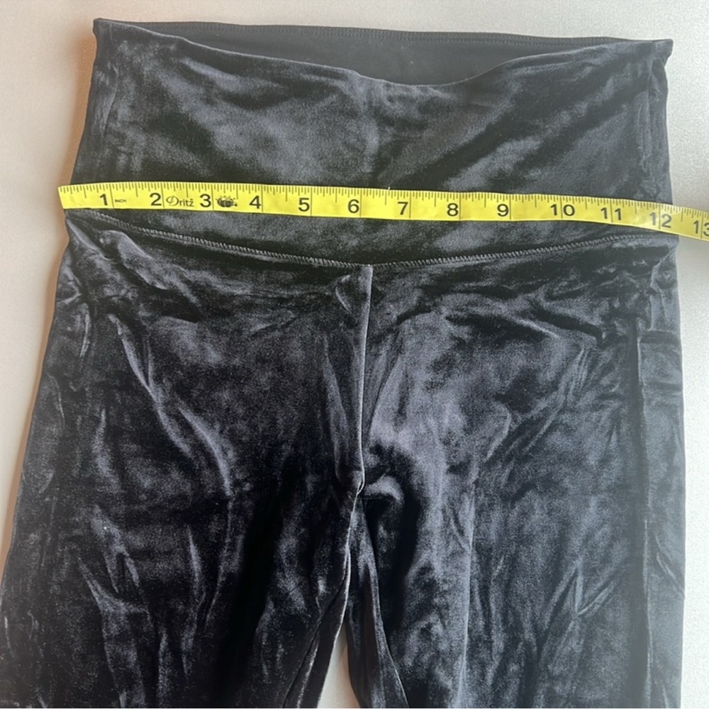 Athleta Black Velvet High Waisted Leggings Supplex Lycra Spandex Yoga Tights S - Picture 6 of 7